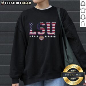 Premium LSU Tigers Tall Type Flag Sweatshirt featuring vibrant team colors and logo, perfect for game day or casual wear.
