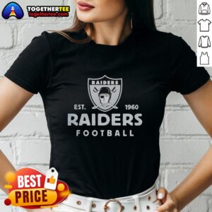 Vintage ladies tee featuring the Good Las Vegas Raiders Football logo, established in 1960, perfect for fans and collectors.
