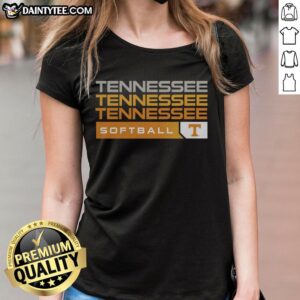 Awesome Tennessee Volunteers college softball hype ladies tee showcasing team spirit and vibrant colors for fans.