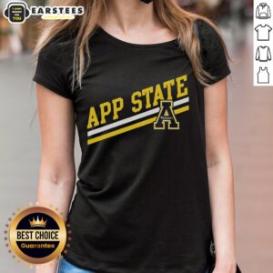 App State Sideline Ladies Tee showcasing a stylish design perfect for fans supporting Appalachian State University.