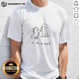 Hot Dog Will You Be Mine T-Shirt featuring a cute graphic of a hot dog with hearts, perfect for Valentine's Day gifts.