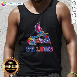 Stylish tank top featuring a mashup of St. Louis Cardinals, Blues, City SC, and Battlehawks sports logos.
