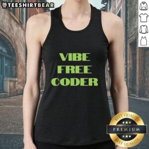 Stylish Premium Vibe Free Coder Tank Top in soft fabric, perfect for casual wear and programming enthusiasts.