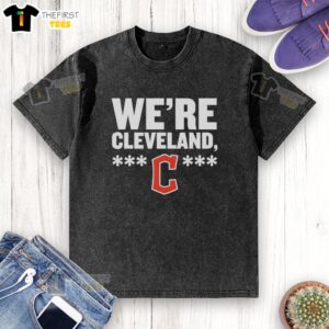 Premium Cleveland Guardians logo washed t-shirt featuring a stylish design for fans of the MLB team.
