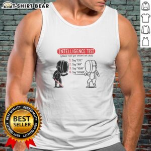 Awesome Intelligence Test eye design on a 'I Am Your Father' tank top, perfect for fans of sci-fi and humor.
