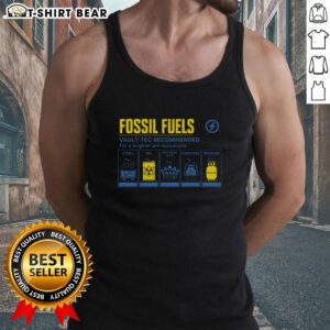 Original Fossil Fuels Pre-Apocalypse tank top featuring a bold graphic design for eco-conscious fashion enthusiasts.
