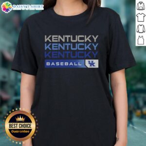Original Kentucky Wildcats college baseball hype ladies tee in vibrant blue, showcasing team spirit and style.