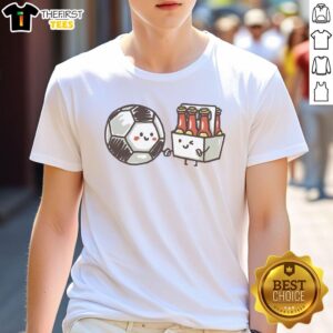 Hot Soccer And Beer Lovers T-Shirt featuring a fun graphic design for sports fans and beer enthusiasts.