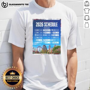 Top New England Patriots NFL 2026 schedule poster t-shirt featuring all kickoff times and dates for fans.