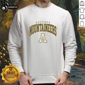 Awesome Appalachian State Mountaineers classic logo sweatshirt in black, perfect for fans and casual wear.
