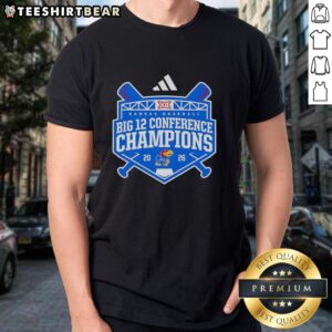 Premium Kansas Jayhawks Big 12 Baseball Champions 2026 T-Shirt, showcasing team pride and victory in vibrant colors.