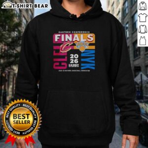 Alt Text: Cleveland Cavaliers vs New York Knicks hoodie for the 2025-26 Eastern Conference Finals, stylish NBA fan apparel.