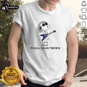Good Snoopy Peanuts 'It's The Final Countdown' T-Shirt featuring Snoopy in a playful design, perfect for fans of the comic.