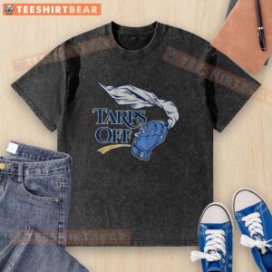 Top Tampa Bay Baseball tarps off washed t-shirt featuring team logo and vibrant colors, perfect for fans.