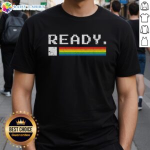 Funny Commodore 64 Ready T-Shirt featuring retro gaming graphics and a playful design for nostalgic gamers.