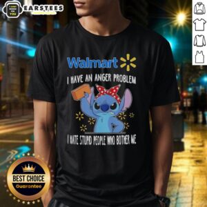 Stitch X Walmart 'I Have An Anger Problem' T-Shirt featuring a cute design, perfect for expressing frustration humorously.