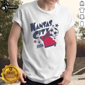 Nice Kansas City Soccer 2026 vintage t-shirt design featuring retro graphics and team colors, perfect for fans.