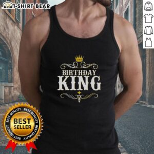 Top Vintage Birthday King Tank Top featuring a playful design ideal for celebrating a special birthday in style.