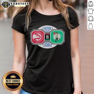 Awesome Atlanta Hawks vs Boston Celtics 2026 NBA Playoffs Eastern Conference Semifinals ladies tee showcasing team pride.