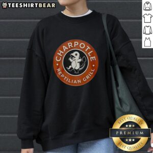 Alt Text: Stylish reptilian girl wearing a Pretty Pokemon Charpotle sweatshirt, showcasing vibrant colors and unique design.