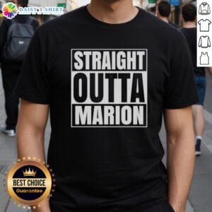 Alt Text: Premium Straight Outta Marion United States Prison T-Shirt featuring bold graphic design and comfortable fit.