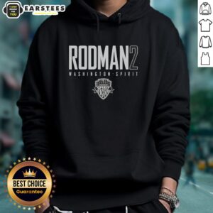 Stylish Hot Rodman Washington Spirit hoodie featuring team colors and logo, perfect for fans and casual wear.