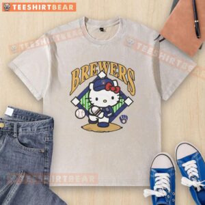 Cute Milwaukee Brewers Hello Kitty T-Shirt - Image 6