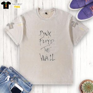 Good Pink Floyd The Wall washed t-shirt featuring iconic album art and vibrant colors, perfect for music fans.