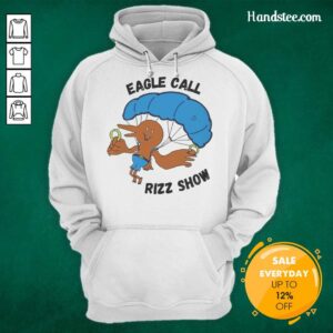 Stylish Nice Eagle Call Rizz Show hoodie featuring a bold eagle graphic, perfect for casual wear and street style.