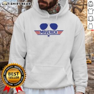 Top Gun Maverick aviator sunglasses and retro hoodie displayed on a stylish backdrop, perfect for fans of the film.