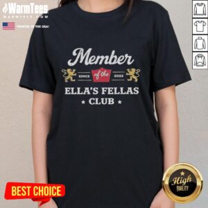 Nice member of the Ellas Fellas Club since 2023 wearing a vintage ladies tee, showcasing style and club pride.