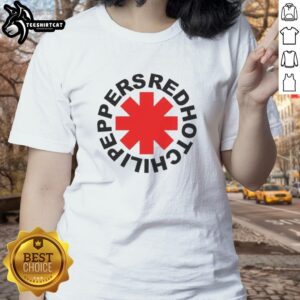 Nice Red Hot Chili Peppers logo on a stylish ladies' tee, perfect for fans of the iconic band and casual wear.