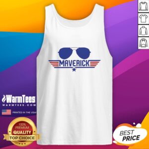 Alt Text: Original Top Gun Maverick aviator sunglasses and retro tank top displayed together for a stylish summer look.