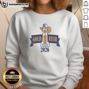 Nice Montana State Bobcats Gold Rush 2026 Sweatshirt featuring vibrant colors and team logo, perfect for fans.