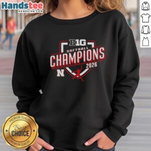 Official Nebraska Huskers Softball Champions 2026 Sweatshirt showcasing team pride and winning spirit.