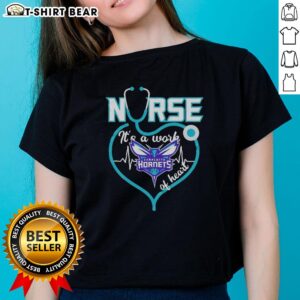 Awesome Charlotte Hornets Nurse tee featuring a stethoscope-shaped heart, perfect for NBA fans and healthcare workers.
