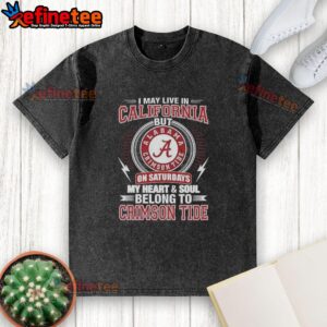 Premium Alabama Crimson Tide washed t-shirt showcasing loyalty to Crimson Tide, perfect for fans living in California.