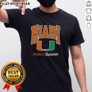 University of Miami Hurricanes T-shirt in Coral Gables, FL, featuring vibrant colors and iconic logo for fans.