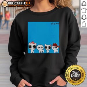 Premium Yippee Blue Album Cringey Sweatshirt featuring vibrant graphics and cozy design, perfect for music fans.