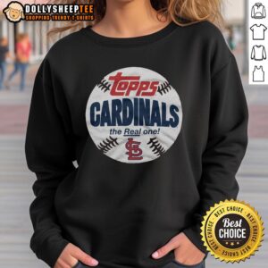 Official St. Louis Cardinals MLB X Topps sweatshirt featuring team logo and stylish design for fans.