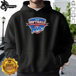 Top MAAC Softball Championship 2026 logo hoodie featuring vibrant colors and sporty design for fans and players.