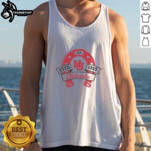 Hot Nebraska Lucky Horseshoe Ash Tank Top for a trendy and casual look, perfect for summer outings and sports events.