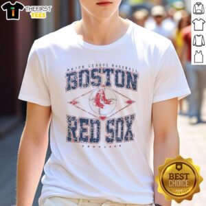 Premium Boston Red Sox Major League Baseball Cooperstown Diamond T-Shirt featuring team logo and classic design.