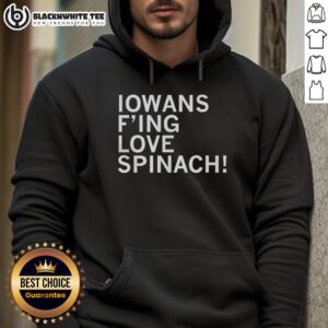 Original Iowans F Love Spinach Hoodie featuring vibrant design and cozy fit, perfect for spinach lovers and Iowa pride.