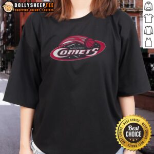Alt Text: Hot Houston Comets 97 ladies tee featuring vibrant team colors and logo, perfect for fans and casual wear.