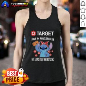 Pretty Stitch X Target tank top with 'I Have An Anger Problem' slogan, perfect for expressing attitude and style.