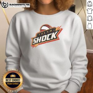 Top Tulsa Shock 10 Sweatshirt featuring vibrant team colors and logo, perfect for fans and game day attire.