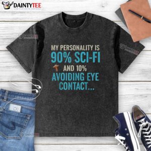 Nice 90 Sci-Fi Awkward Washed T-Shirt featuring retro graphics and a vintage style perfect for casual wear.