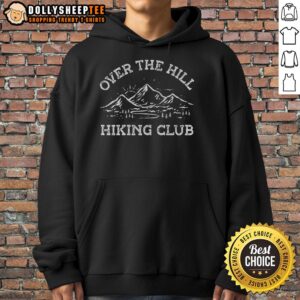 Alt Text: Premium Over The Hill Hiking Club Hoodie in vibrant colors, perfect for outdoor enthusiasts and hiking adventures.