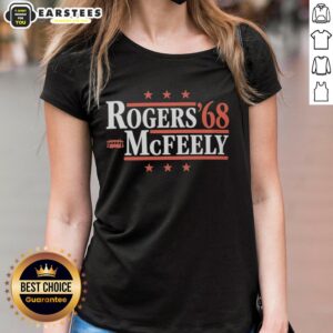 Hot Rogers 68 McFeely Trolley Stars Ladies Tee featuring a stylish design perfect for fans and casual wear.